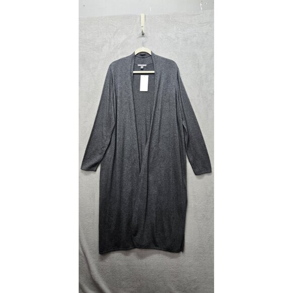 Jessica London NWT 18/20/2X  Cashmere Cotton Blend Sweater Cardigan Duster Gray - Picture 1 of 8
